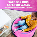 Large 6V Pink and Purple Toddler Bumper Car for Fun Park Play Magic Cars 4