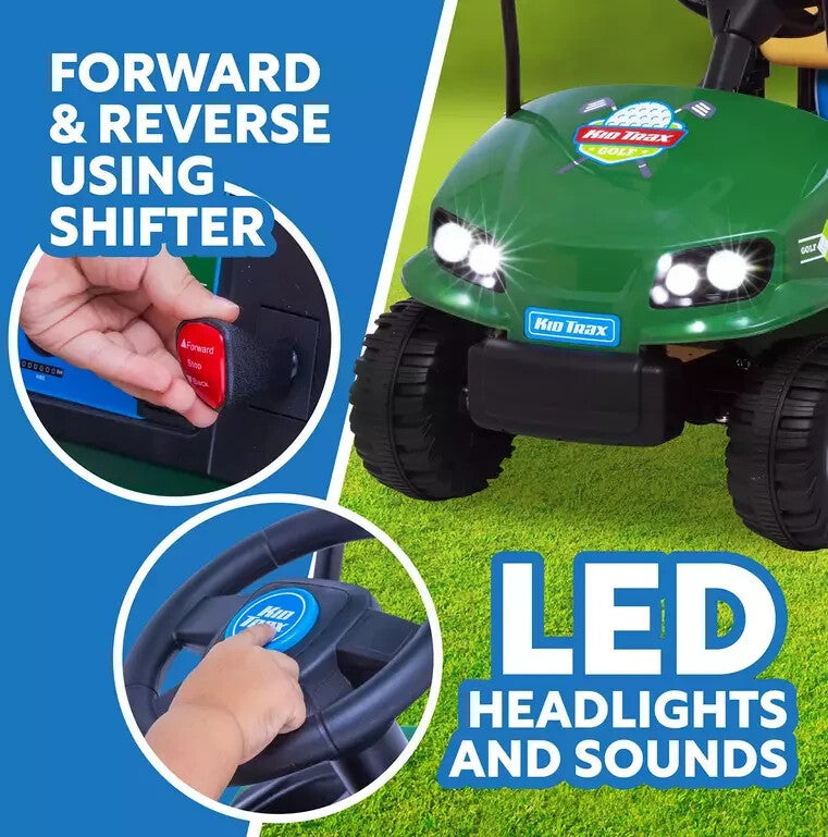 12V Battery-Powered Kids Golf Cart Ride-On Magic Cars 5