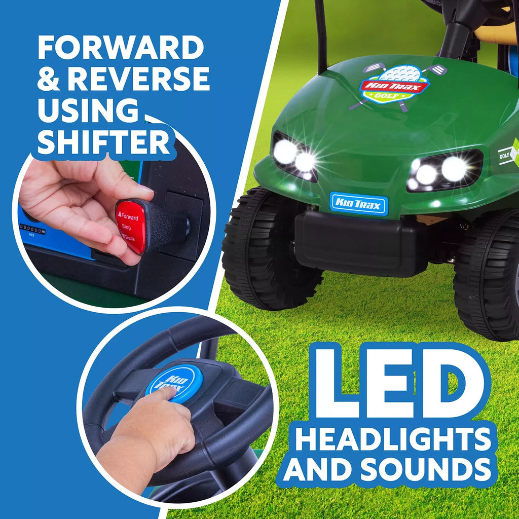 Golf Ride On Flybar Trax 12V Battery-Powered Kids Golf Cart Ride-On
