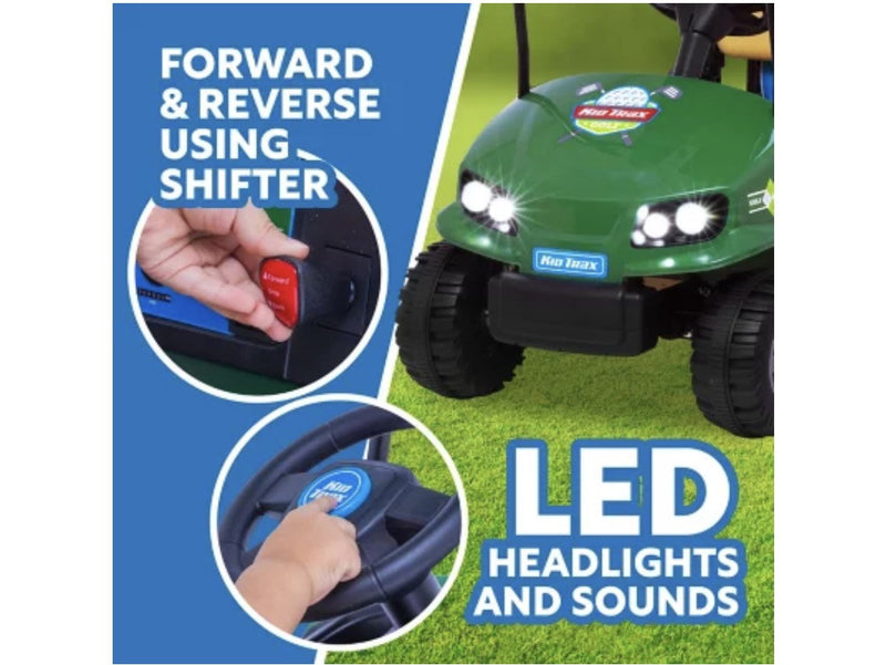 12V Battery-Powered Kids’ Ride-On Golf Cart Magic Cars 4