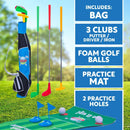 12V Battery-Powered Kid’s Golf Cart Ride-On with Golf Clubs and Balls Magic Cars 2