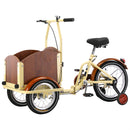Foldable Cargo Tricycle with Reversible Seat, Front Basket & Training Wheels for Ages 6-12 Magic Cars 6