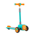 Adjustable Folding Kids Scooter with LED Flashing Wheels, Horn, and 4 Emoji Covers Magic Cars Variant 0