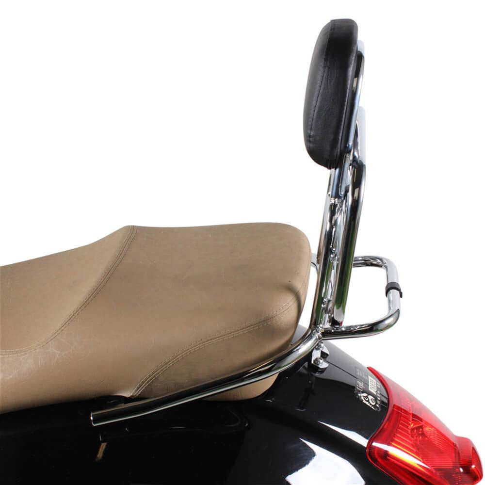 Vespa GTS/GTV Folding Rear Rack & Backrest Chrome | Magic Cars
