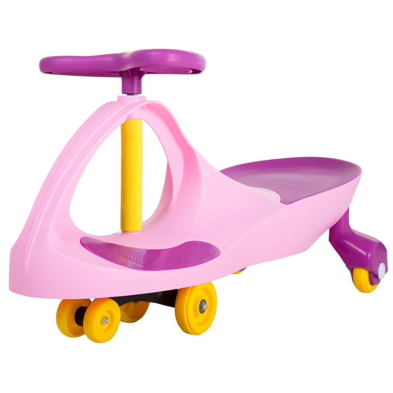 Toddler Ride-On Toy with Gear Wiggle Movement, Battery-Free, Pink, Ages 3 and Up Magic Cars 0