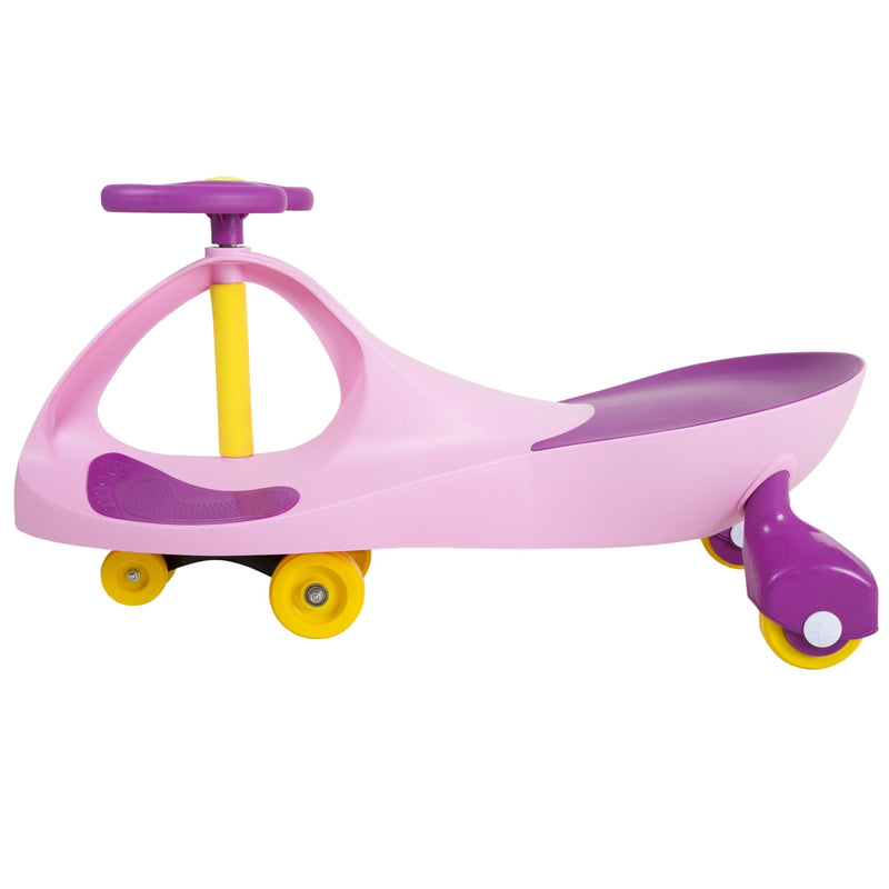 Toddler Ride-On Toy with Gear Wiggle Movement, Battery-Free, Pink, Ages 3 and Up Magic Cars 3
