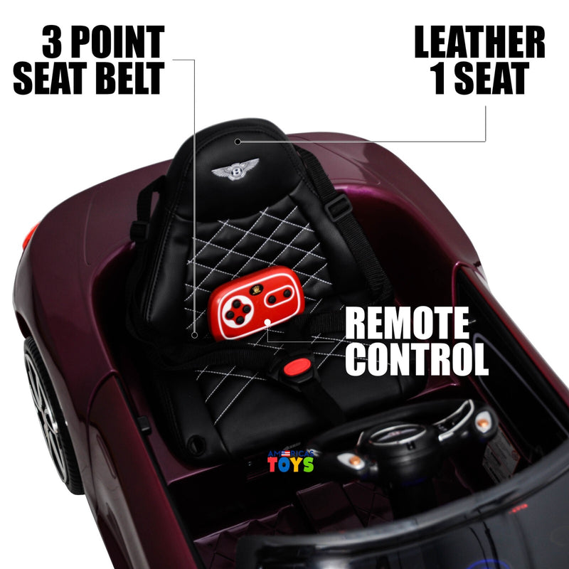 12V Licensed Bentley Ride-On Car for Kids with Remote Control, MP3, and Radio in Multiple Colors Magic Cars 29