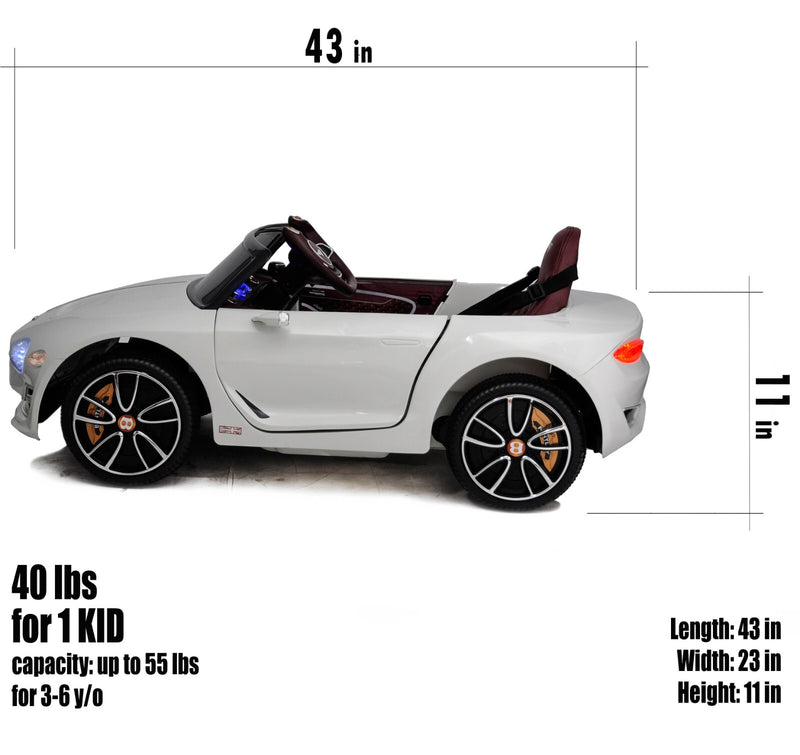 12V Licensed Bentley Ride-On Car for Kids with Remote Control, MP3, and Radio in Multiple Colors Magic Cars 5