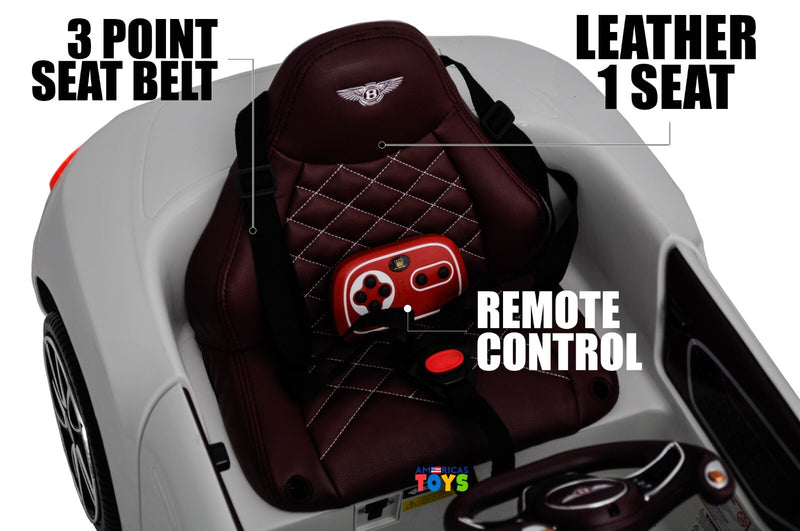 12V Licensed Bentley Ride-On Car for Kids with Remote Control, MP3, and Radio in Multiple Colors Magic Cars 7