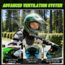 Youth DOT Certified Full Face Motorcycle Helmet for Kids Aged 4-16, Perfect for Dirt Biking & ATV Riding Magic Cars 3