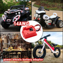 Milwaukee 18V M18 Battery Connector Adapter for Power Wheels with 14 Gauge Wiring Magic Cars 1