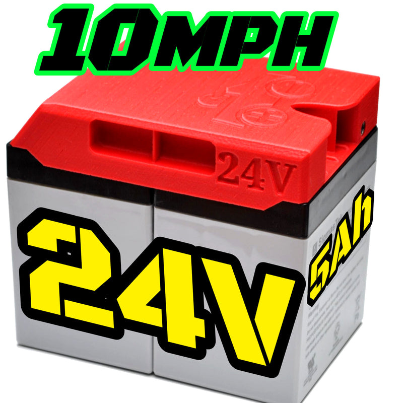 24V Power Wheels with Upgraded Turbo Speed Battery and Charger Grey Magic Cars 0