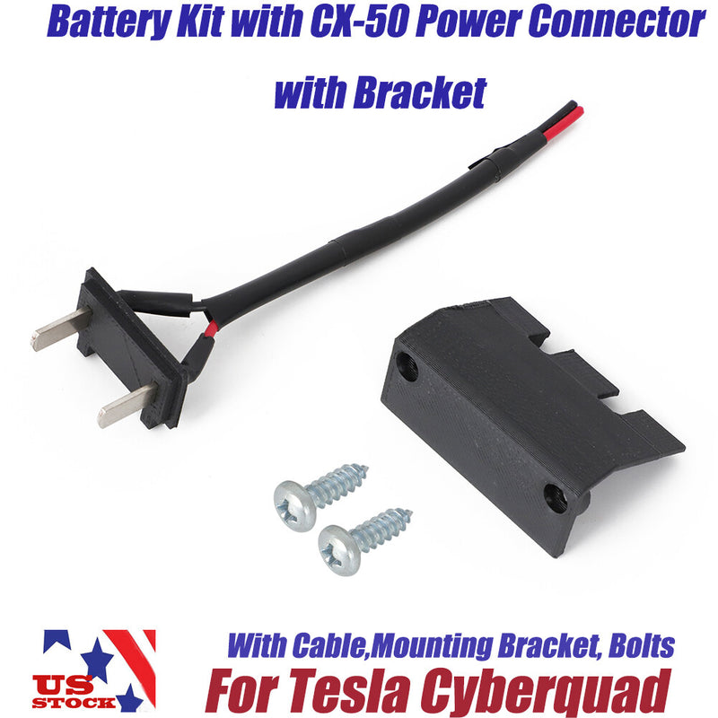 Kids Battery Kit with CX-50 Power Connector and Bracket for Tesla Cyberquad Magic Cars Variant 0