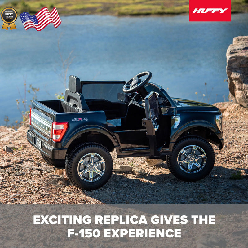 6V Battery-Powered Kids Ride-On Truck Black F-150 Platinum Model Magic Cars 1