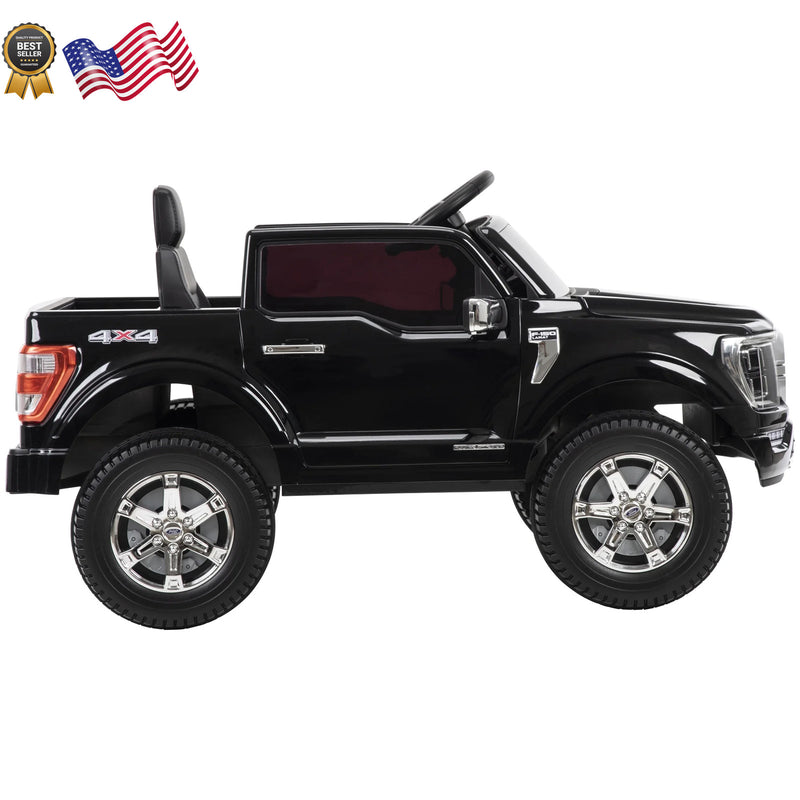 6V Battery-Powered Kids Ride-On Truck Black F-150 Platinum Model Magic Cars 7