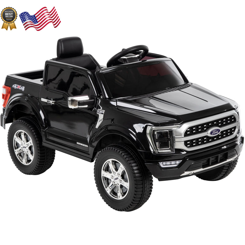 6V Battery-Powered Kids Ride-On Truck Black F-150 Platinum Model Magic Cars Variant 0
