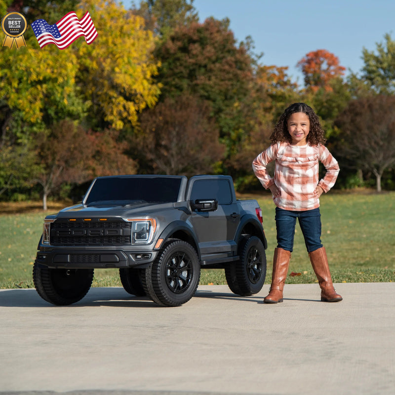 Kids Raptor 12 Volt Ford F-150 Raptor Battery-Powered Ride-On Toy for Kids Ages 3
