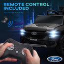 12V Licensed Ford Ranger Kids Ride-On Car with Toy Storage, Black Magic Cars 7
