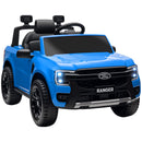 12V Licensed Kids Ride-On Ford Ranger Car with Toy Storage Blue Magic Cars 2