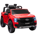 12V Licensed Ford Ranger Kids Ride-On Car with Toy Storage, Red Magic Cars 2