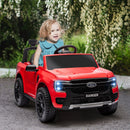 12V Licensed Ford Ranger Kids Ride-On Car with Toy Storage, Red Magic Cars 8