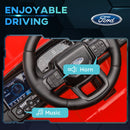 12V Licensed Ford Ranger Kids Ride-On Car with Toy Storage, Red Magic Cars 9