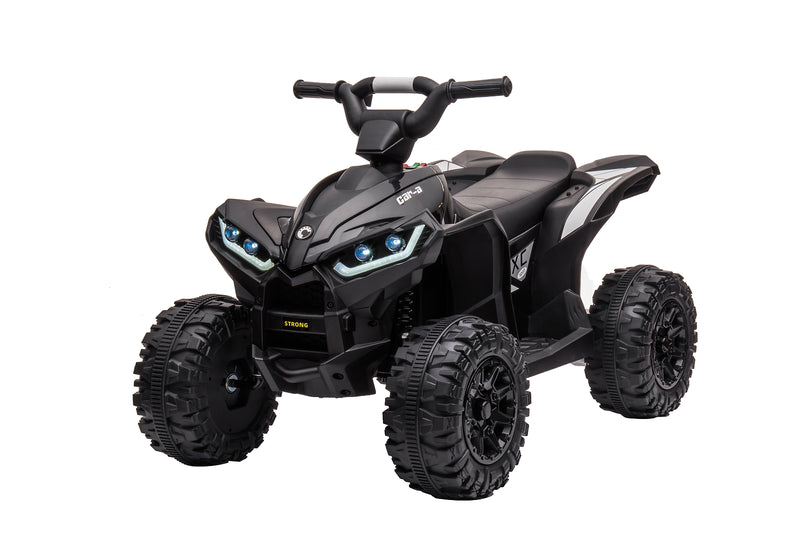 12V Electric Four-Wheeler for Kids 3-8 with LED Lights, Music, USB, and Treaded Tires Magic Cars 12