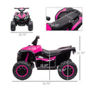 Pink Four-Wheeler Electric Ride-On Toy for Toddlers with Music Magic Cars 2