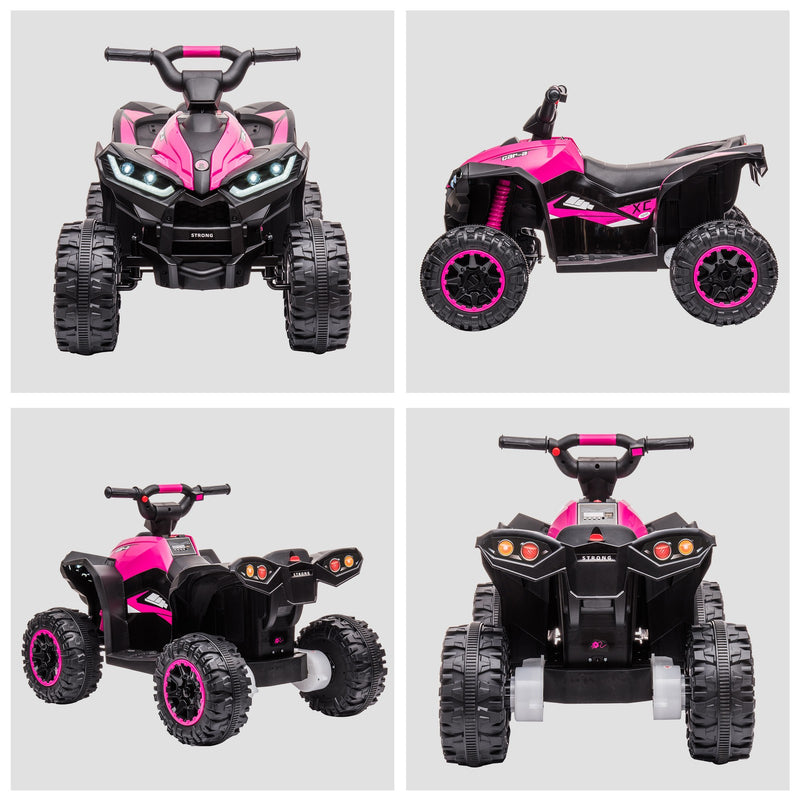 Pink Four-Wheeler Electric Ride-On Toy for Toddlers with Music Magic Cars 9