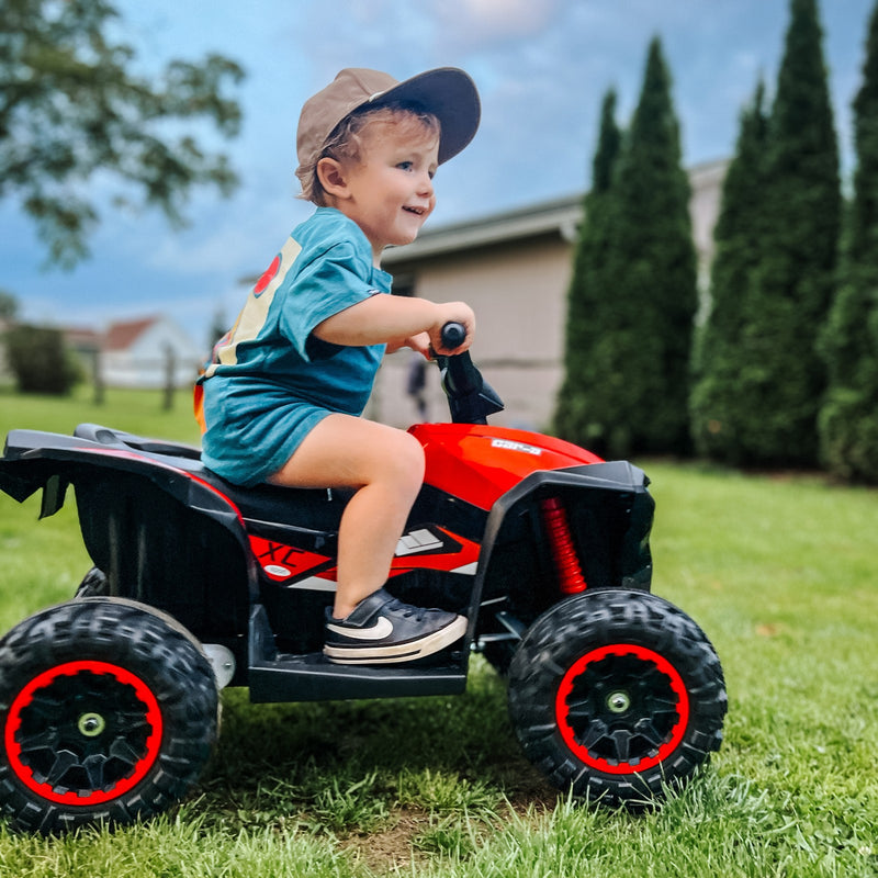 Red Four-Wheeler Electric Ride-On Toy with Music for Toddlers and Kids Magic Cars 10