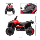 Red Four-Wheeler Electric Ride-On Toy with Music for Toddlers and Kids Magic Cars 2