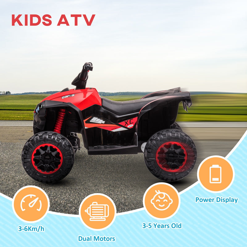 Red Four-Wheeler Electric Ride-On Toy with Music for Toddlers and Kids Magic Cars 4