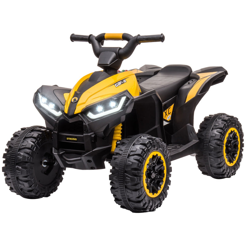 Yellow Four-Wheeler Electric Ride-On Toy with Music for Toddlers and Kids Magic Cars 3
