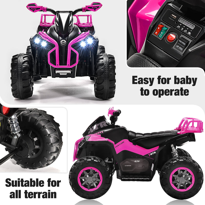 Electric Four-Wheeler Ride-On Toy for Toddlers with Music, LED Lights, and USB Charging Magic Cars 1