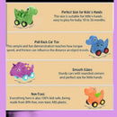 5-Pack Friction-Powered Pull-Back Dino Cars with Carrier Truck Magic Cars 6