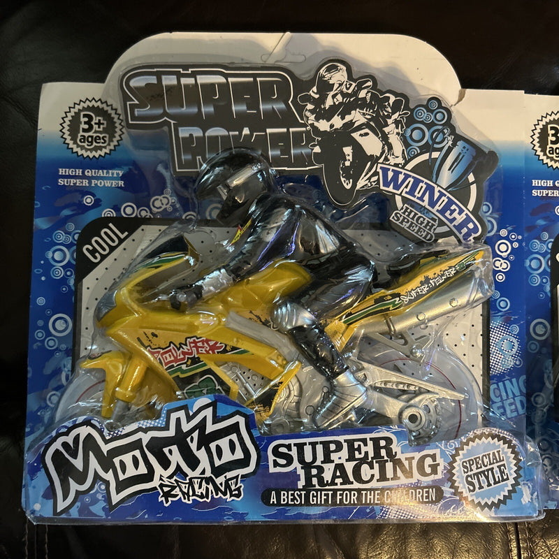 10-Inch Friction-Powered Racing Motorcycle Toy with Lights and Sounds for Kids Magic Cars 2