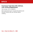 Front Inner Tube for C25, C25 SLA, C35, C35 SLA Models Magic Cars 6