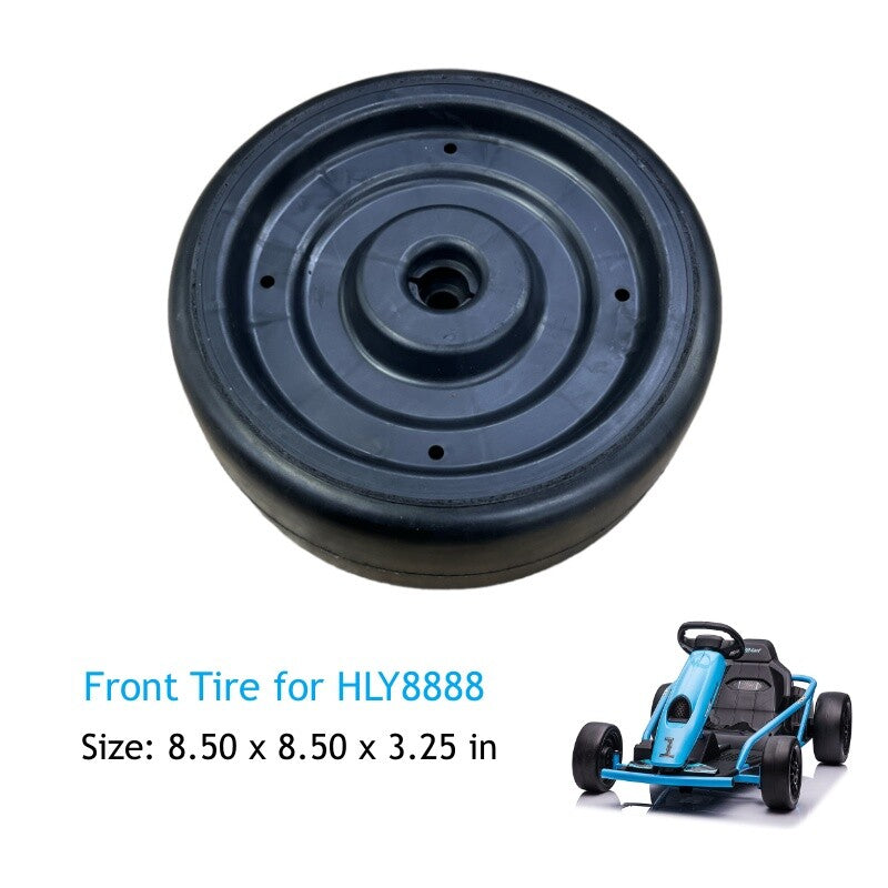 Front and Rear Rubber Tires Replacement for Kids Ride-On Go-Kart Toy Car HLY8888 Magic Cars Variant 0