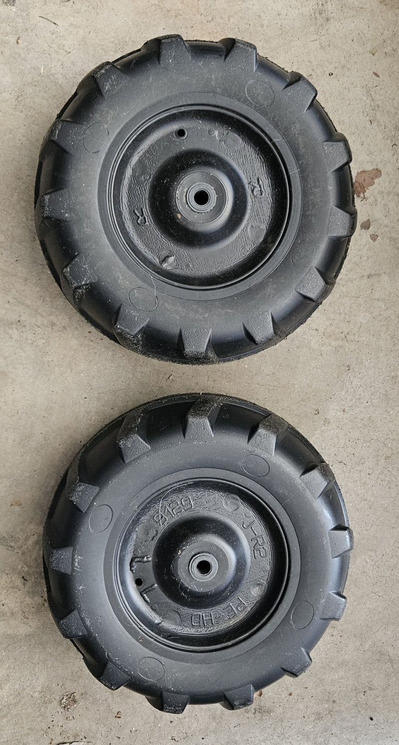 Front Wheels Replacement for John Deere Ground Force Toy Tractor Genuine Peg Perego Parts Magic Cars 1
