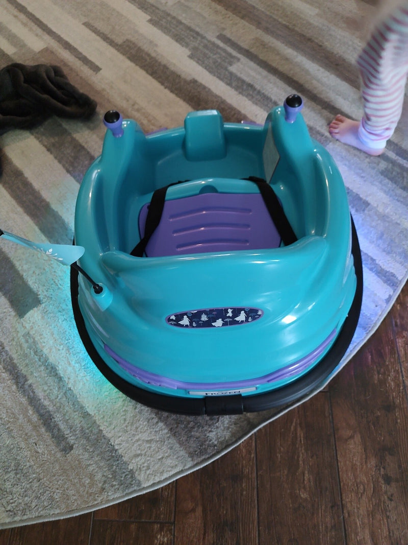 Battery-Powered Electric Ride-On Bumper Car Featuring Elsa and Anna Characters Magic Cars 2