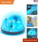 6V Blue Glow Bumper Car for Toddlers with 360° Spin and Bumping Action Magic Cars 0