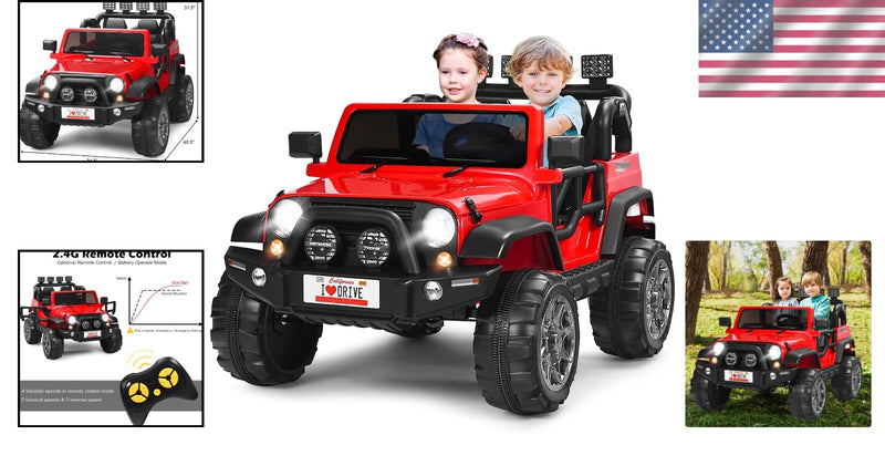 12V Battery-Powered Ride-On Truck for Kids with Remote Control, Lights, and Music Magic Cars 1