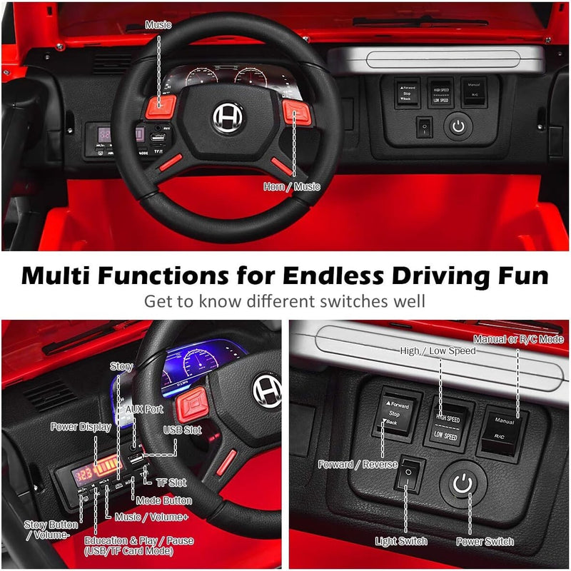 12V Battery-Powered Ride-On Truck for Kids with Remote Control, Lights, and Music Magic Cars 7