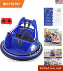 Ride-On Bumper Car with 2 Speed Settings, 5 LED Lights, and Parent Remote Control Magic Cars 0