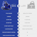 Ride-On Bumper Car with 2 Speed Settings, 5 LED Lights, and Parent Remote Control Magic Cars 3