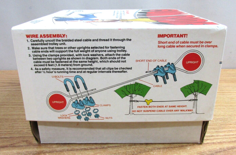 Ride Trolley Zip Line Cable for Outdoor Adventure and Fun Magic Cars 4