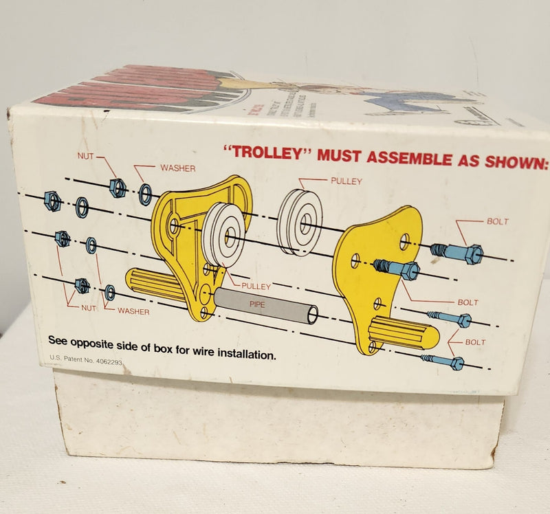 Fun Ride Zip Line Trolley Cable for Outdoor Adventure and Recreation Magic Cars 3