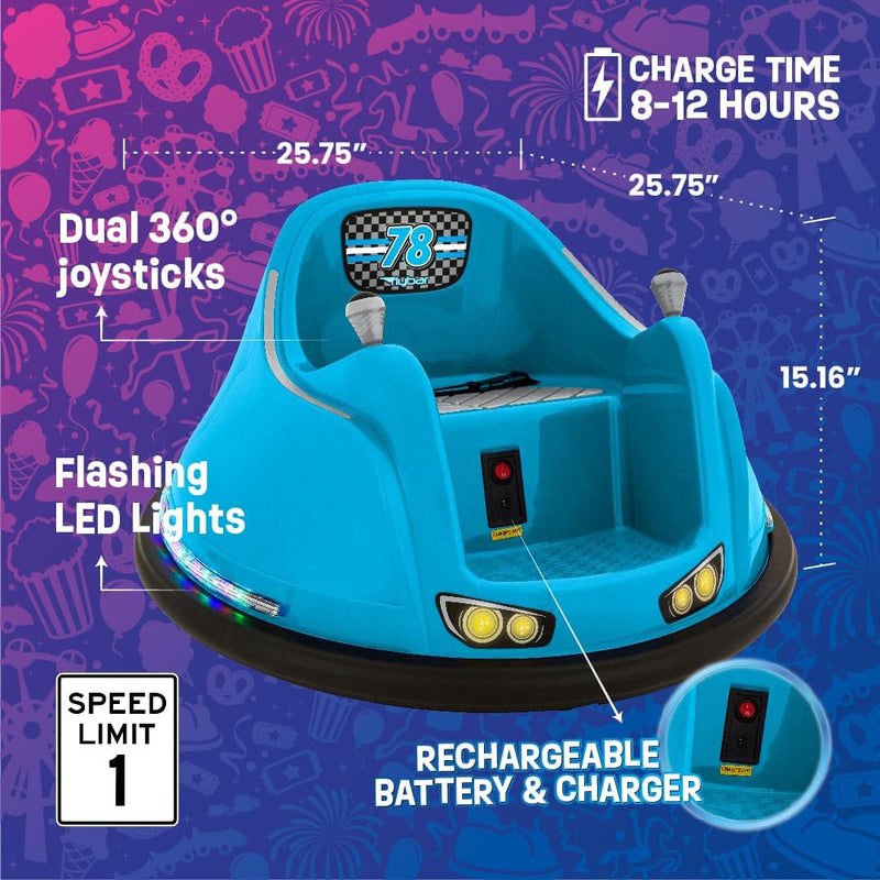 6V Electric Bumper Ride-On Car for Toddlers and Kids Ages 1 and Up Magic Cars 3