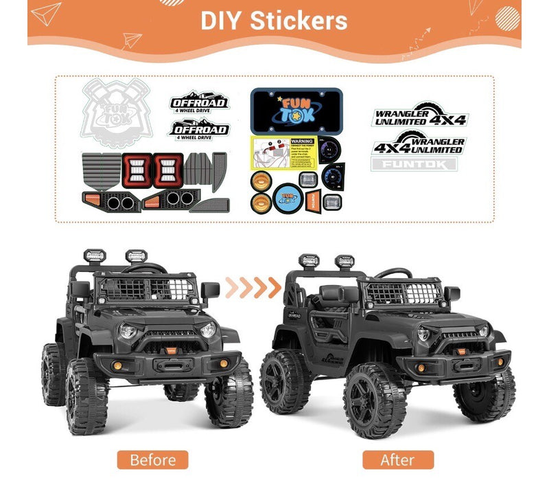 12V Kids Electric Ride-On Truck Toy Car with Remote Control Magic Cars 2