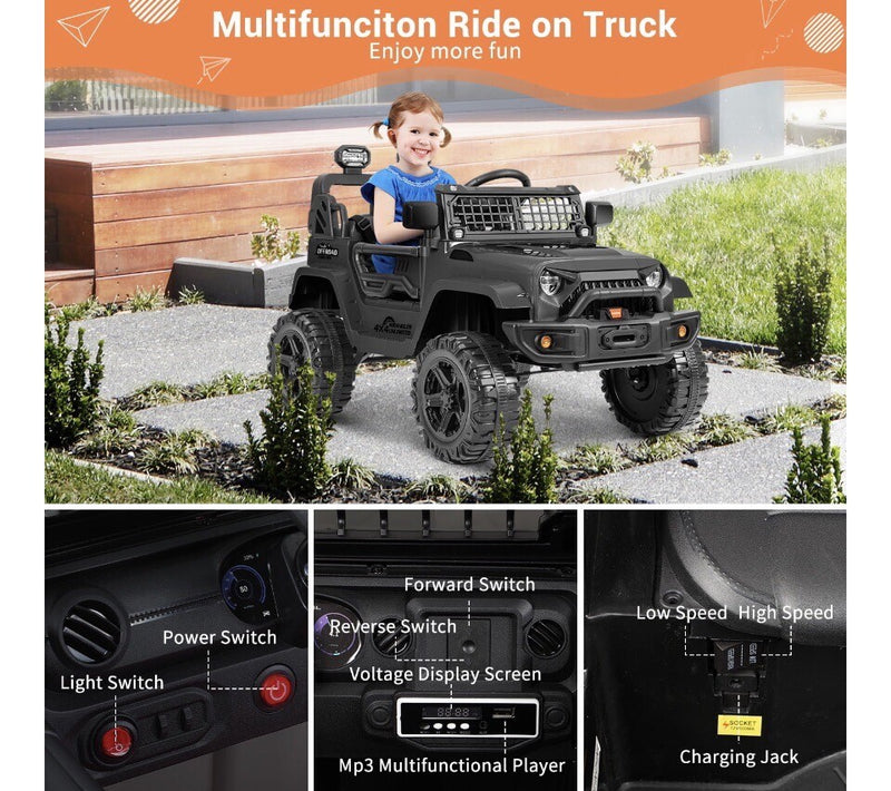 12V Kids Electric Ride-On Truck Toy Car with Remote Control Magic Cars 4